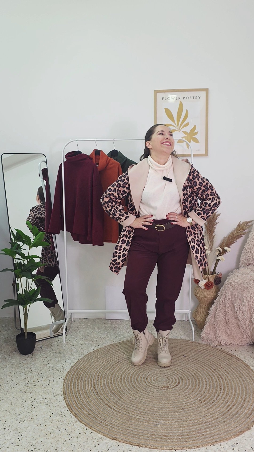 ΨΗΛΟΜΕΣΟ ΠΑΝΤΕΛΟΝΙ ΚΟΤΛΕ ΜΕ ΖΩΝΗ- ΜΠΟΡΝΤΟ - Image 3