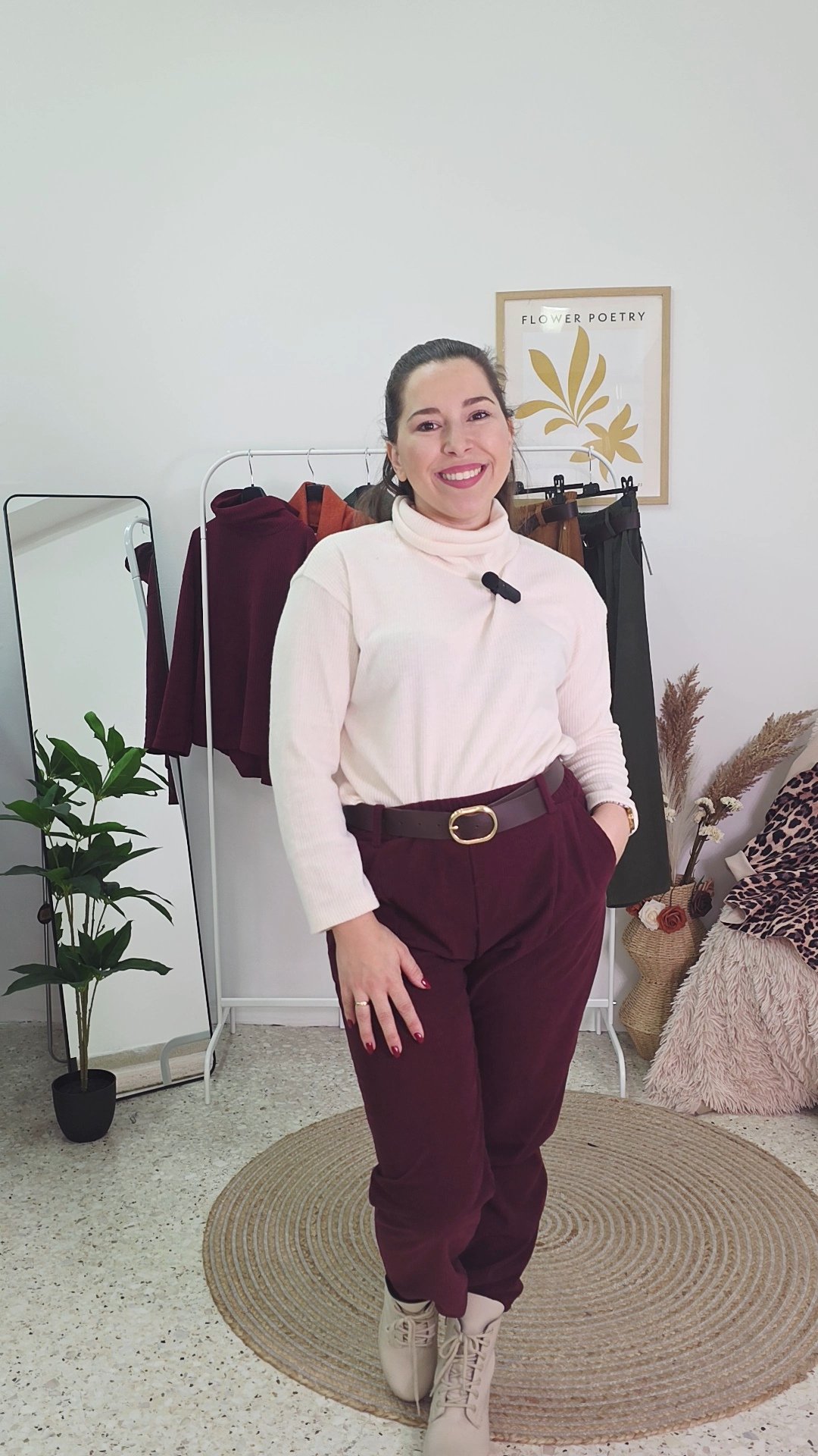 ΨΗΛΟΜΕΣΟ ΠΑΝΤΕΛΟΝΙ ΚΟΤΛΕ ΜΕ ΖΩΝΗ- ΜΠΟΡΝΤΟ - Image 2