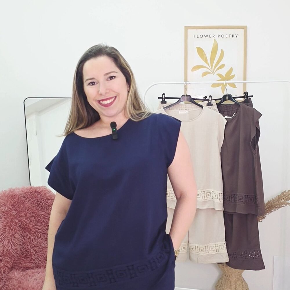 *"IRIDA ΣΕΤ" μπλούζα και παντελόνα με κέντημα