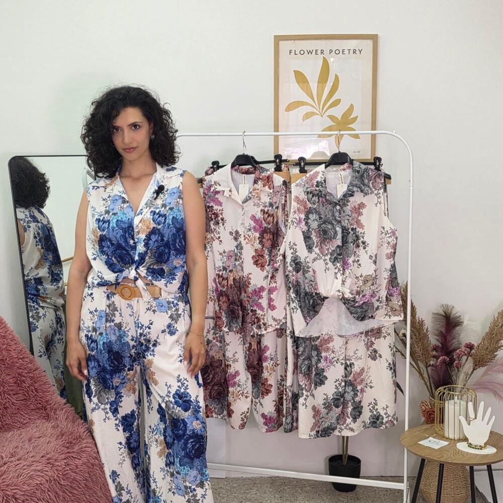 FLORAL SET (ΠΟΥΚΑΜΙΣΟ&ΠΑΝΤΕΛΟΝΑ)